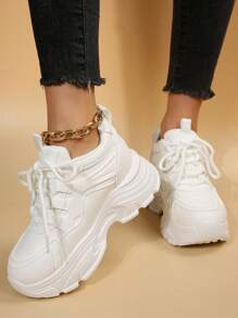 小码女士厚底休闲运动鞋，简约风格