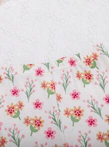 Young Girl Floral & Figure Graphic PJ Set - Multicolor - View 6