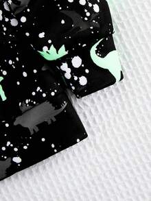 SHEIN Chàng trai trẻ In áo có mũ Lỏng lẻo phù hợp Thoải mái Giải trí Áo nỉ - Nhiều màu - Xem 4