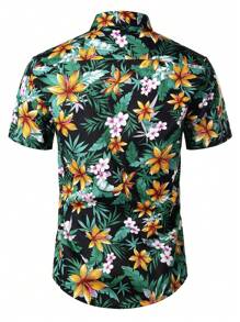 NITAGUT Áo sơ mi Nam Nút phía trước Nhiệt đới Boho - Nhiều màu - Xem 2