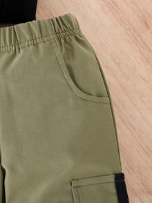 Đứa bé trai Đồ họa Chữ cái Áo nỉ & Túi có nắp Quần - Nhiều màu - Xem 6