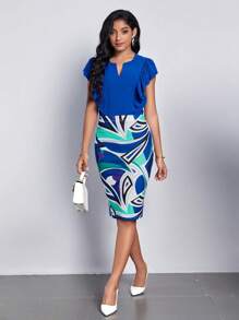 SHEIN Clasi 滿版印花半身裙 - 彩色 - 查看 1