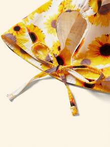 SHEIN 1入組女嬰向日葵圖案時尚帽適用於日常生活