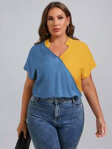 SHEIN Clasi Áo sơ mi Plus Size Khối Màu Giải trí - Nhiều màu - Xem 6