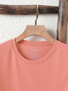 SHEIN LUNE 骷髏手掌圖案T恤 - 珊瑚粉 - 查看 4