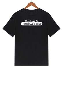 Men Letter Graphic Tee - White - View 3