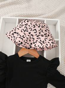 SHEIN ragazza giovane con bordo a volant Maglietta & con stampa grafica fiocco frontale Gonne & Cappello
