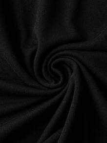 SHEIN Plus Colourblock Cold Shoulder Dress - Black - View 3