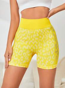 Yoga Trendy Shorts sportivi vita a banda larga scavato