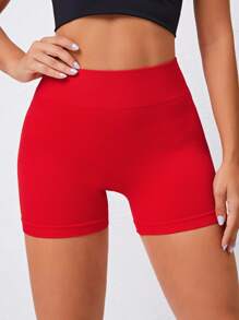 素色寬腰帶運動短褲