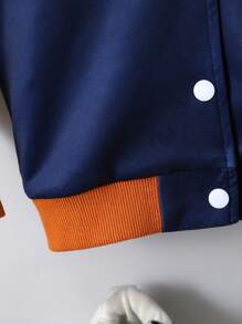 SHEIN Young Boy Letter Graphic Bomber Jacket Without Tee