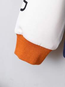 SHEIN Young Boy Letter Graphic Bomber Jacket Without Tee