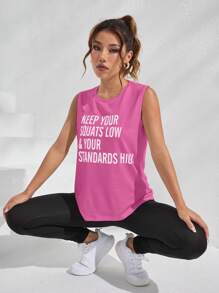 Easithlete Twist Cut Out Back Sports Tank Top Without Tube Topworkout Tank Top - Pink - View 5