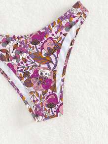 Bộ Bikini Nữ Hoa Tất cả trên in - Màu tím - Xem 3