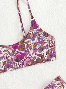 Bộ Bikini Nữ Hoa Tất cả trên in - Màu tím - Xem 5