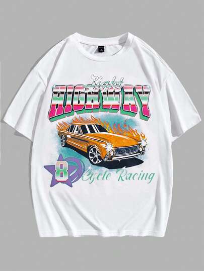Street Life Guys Car & Letter Graphic Tee