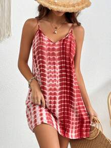 SHEIN VCAY Tie Dye Cami Dress - Multicolor - View 6