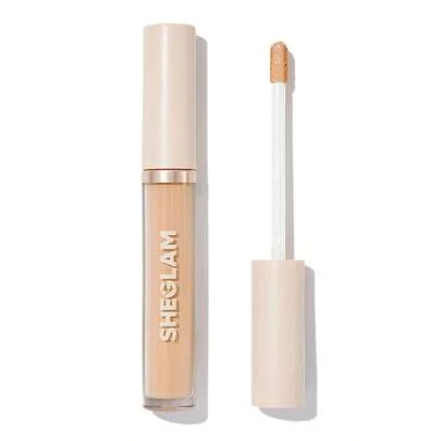 SHEGLAM خافي العيوب Like Magic 12Hr Full Coverage Concealer-خافي عيوب سائل غير لامع بلون بني فاتح يدوم طويلاً ومصحح للون البشرة وخفيف الوزن ومرطب يدوم طوال اليوم وخافي عيوب كونسيلر علامة تجارية جمال مكياج ميكب مستحضرات تجميل للنساء الفتيات مثالي لفصل الصيف الربيع مثالي ل- Y2K أزياء أنيقة عيد الأم هدية حفلة جاهز أفضل لون