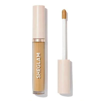 SHEGLAM Like Magic 12Hr Full Coverage Concealer-Golden  Matte Liquid Concealer Long Lasting Brightening Color Corrector Weightless All-Day Long Lasting Hydrating Concealer Brand Beauty Makeup Face Paint Cosmetic For Women Girls Perfect For Spring Summer Ideal For Y2K Fancy Fashion Suitable For Birthday Mother'S Day Gift Rave Party Ready Best Color