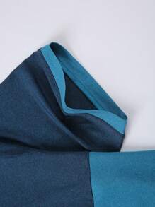 Men Two Tone Polo Shirt - Blue - View 4