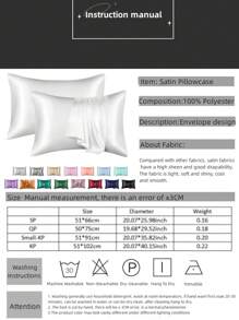 2入組彩色純色枕套，超柔軟滑順的聚酯纖維信封式枕套，適用於所有季節 - 淺灰色 - 查看 8