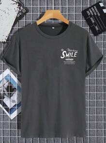 Manfinity EMRG Men Slogan Graphic Tee - Dark Grey - View 2