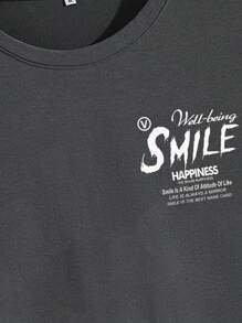 Manfinity EMRG Men Slogan Graphic Tee - Dark Grey - View 3