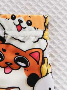 SHEIN Tween女孩卡通圖形背心和褲子貼身睡衣組 - 彩色 - 查看 3