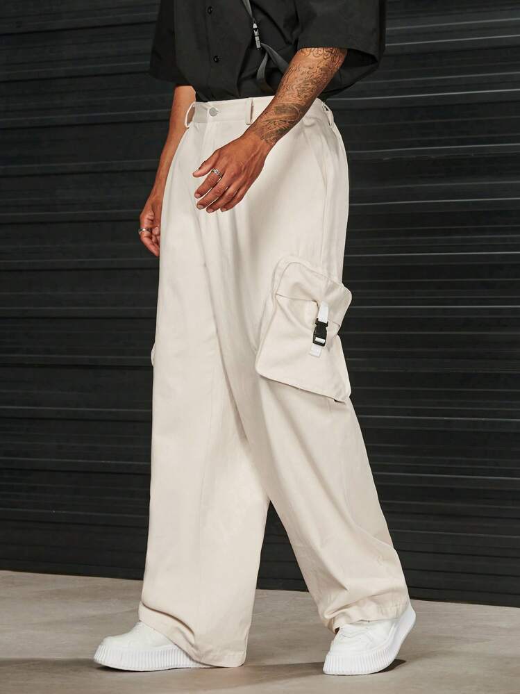 Manfinity RebelGame Heren Broeken Katoen Zijzak Stevige - Beige - Bekijken 3