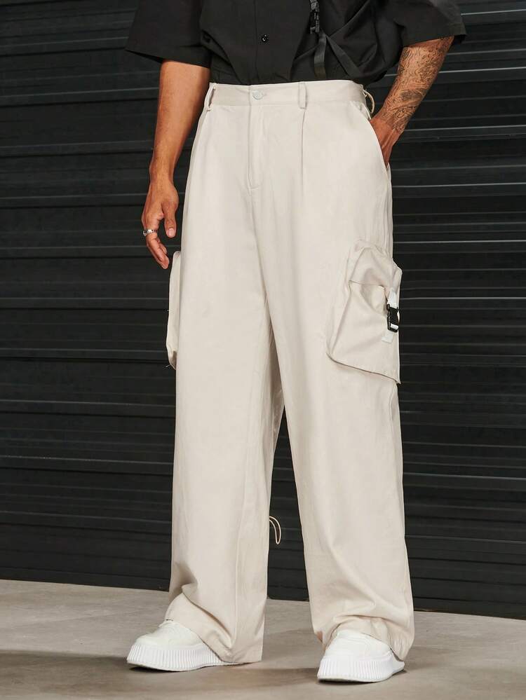 Manfinity RebelGame Heren Broeken Katoen Zijzak Stevige - Beige - Bekijken 8