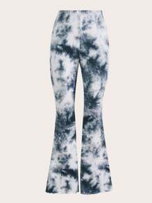 SHEIN EZwear 紮染喇叭褲 - 彩色 - 查看 2