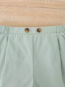 SHEIN Bộ thời trang bé trai Nút đôi Nơ trước Nút phía trước Khối Màu Buổi tiệc - Nhiều màu - Xem 4