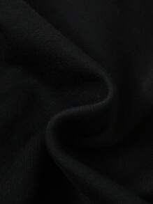 SHEIN Young Boy Letter Graphic Sweatshirt & Joggers - Black - View 8