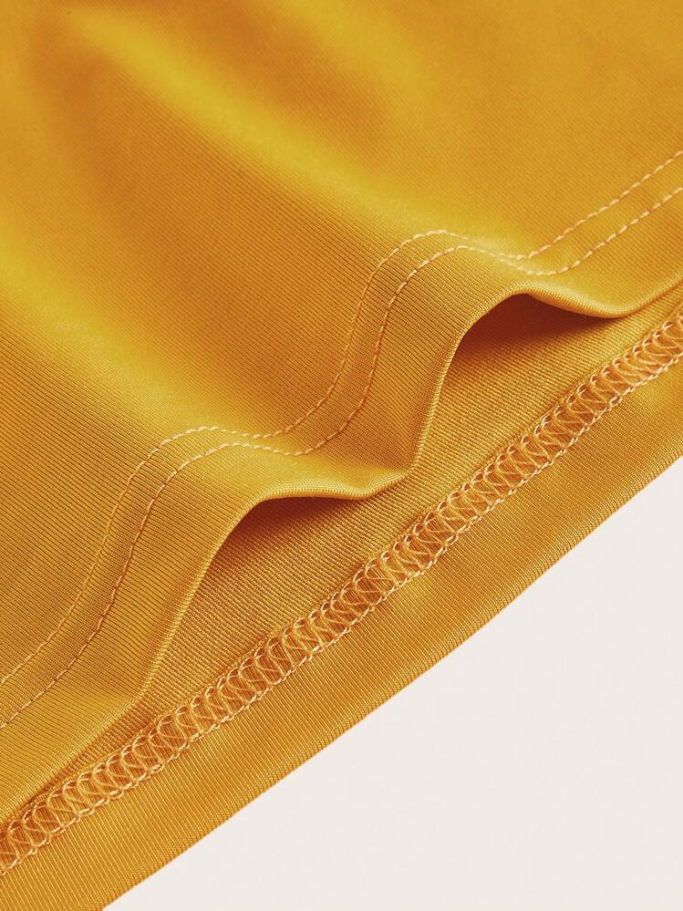 SHEIN BASICS Top Bandeau Unicolore - Jaune citron - Voir 4