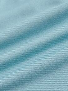 SHEIN BASICS Solid Crop Tube Top - Mint Blue - View 3