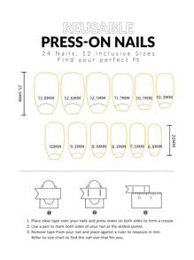 24pcs Two Tone Fake Nail With Double-sided Tape - Apricot - View 3