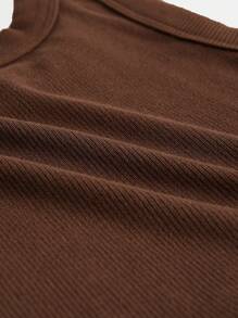 SHEIN BASICS Solid Crop Tank Top