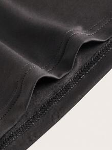 SHEIN BASICS Women Tops/Summer\Off-The-Shoulder Top - Dark Grey - View 4