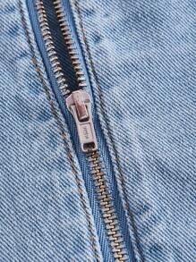 SHEIN MOD 素色牛仔抹胸上衣 - 淺色水洗藍 - 查看 3