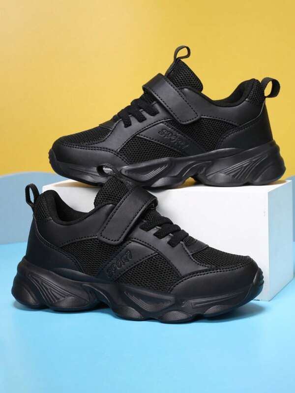 حذاء رياضي مكتنز موحدة اللون تنفس تصميم رباط الى خارجي ولد