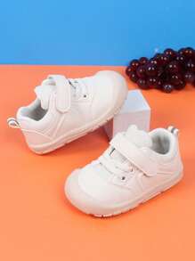 1雙春夏季柔軟舒適的幼兒男童魔鬼氈運動鞋 - 米色 - 查看 2