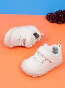 1雙春夏季柔軟舒適的幼兒男童魔鬼氈運動鞋 - 米色 - 查看 5