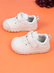 1雙春夏季柔軟舒適的幼兒男童魔鬼氈運動鞋 - 米色 - 查看 6