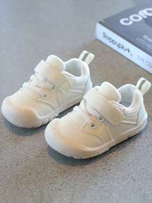 1雙春夏季柔軟舒適的幼兒男童魔鬼氈運動鞋 - 米色 - 查看 8