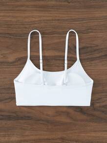unicolor Cami Top bikini - Blanco - Ver 2