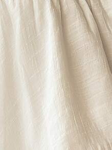 SHEIN Two Layer Hem Cover Up Skirt - Apricot - View 5