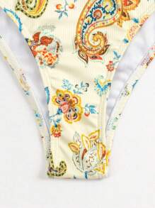 SHEIN Swim Summer Beach Paisley Print Bikini Set - Multicolor - View 6