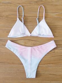 SHEIN Swim Ombre Triangle Cheeky Bikini Set For Summer Beach - Multicolor - View 2