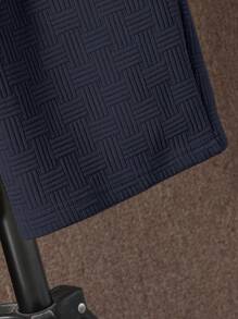 SHEIN 男大童字母補丁細節T恤和短褲 - 藏蓝色 - 查看 5