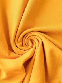 SHEIN LUNE Plus Solid Ruffle Trim Tee - Yellow - View 3